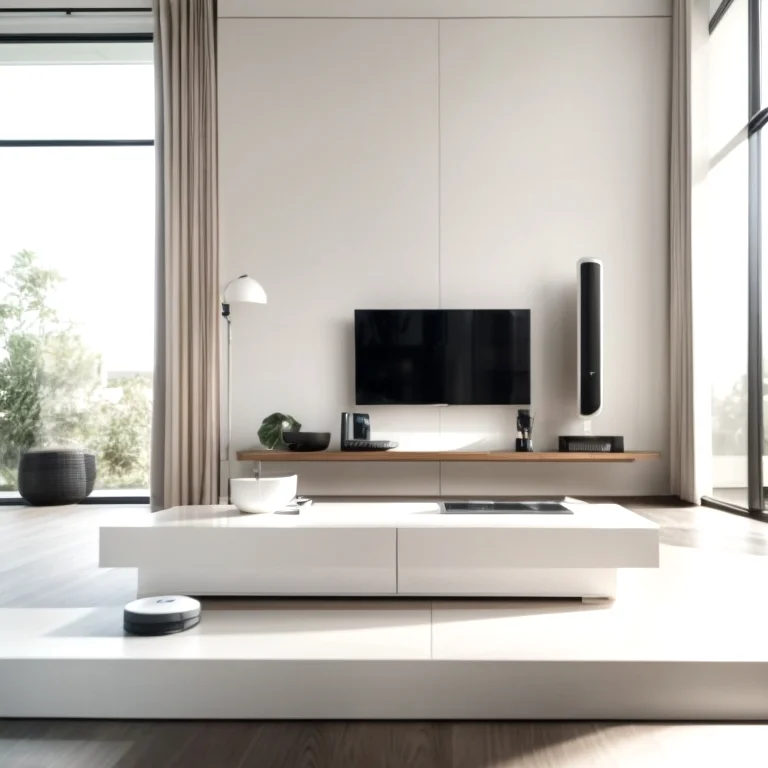 Smartes Thermostat an der Wohnzimmerwand